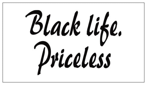 Black Life Priceless V2 (Wh/Bk) Refrigerator Magnet
