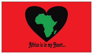 Africa is in my Heart V2 (Rd/Bk/Gr) Small Refrigerator Magnet