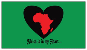 Africa is in my Heart V3 (Gr/Bk/Rd) Small Refrigerator Magnet