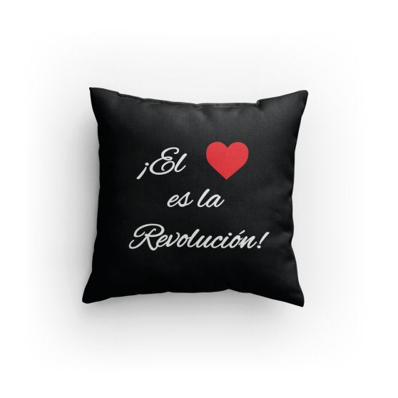 Love is the Revolution Sp V4 (Bk/Wh) Pillow