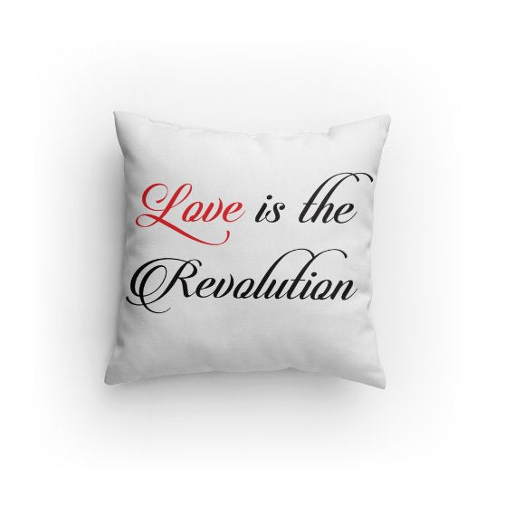 Love is the Revolution V1 (Wh/Rd) Pillow