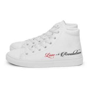 Men’s High Top Canvas Sneakers Love is the Revolution (V1)